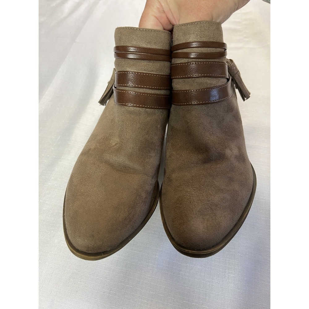LifeStride Paloma Bootie Womens sz 8.5  Brown Western Aesthetic Desert Ranch - Picture 9 of 13